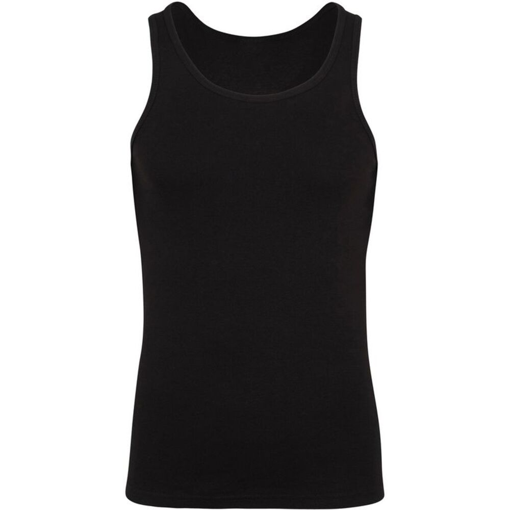Build Your Brand Mens Plain Tank Top / Black